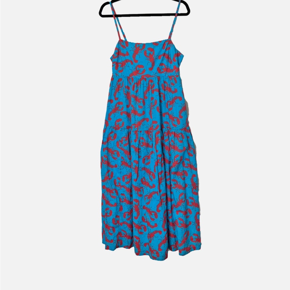 Blue and Red Patterned Dress